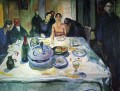 le mariage du Munch bohème assis à l’extrême gauche 1925 Edvard Munch